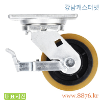 S-1016; 고하중 10˝ 회전 MC나일론 브레이크; PBC-7610-S-MCB-BK