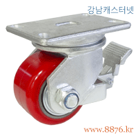 S-248; 단조 4˝ 회전 우레탄 브레이크; PBC-7540-S-PCI-BK