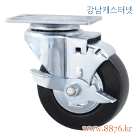 S-891; 중간하중 4˝ 회전 제전고무 브레이크; PBC-3040-S-SR(제전)-BK