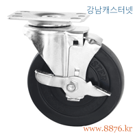 S-897; 중간하중 5˝ 회전 제전고무 브레이크; PBC-3050-S-SR(제전)-BK